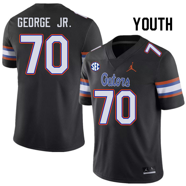 Youth #70 Damieon George Jr. Florida Gators College Football Jerseys Stitched-Black